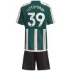 Manchester United McTominay 39 Fodboldtrøjer Børn Udebane 2023-24 Kort ærmer